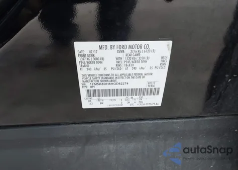 2017 Ford Explorer Xlt z USA, uszkodzony, nr VIN 1FM5K8DH8HGD82274